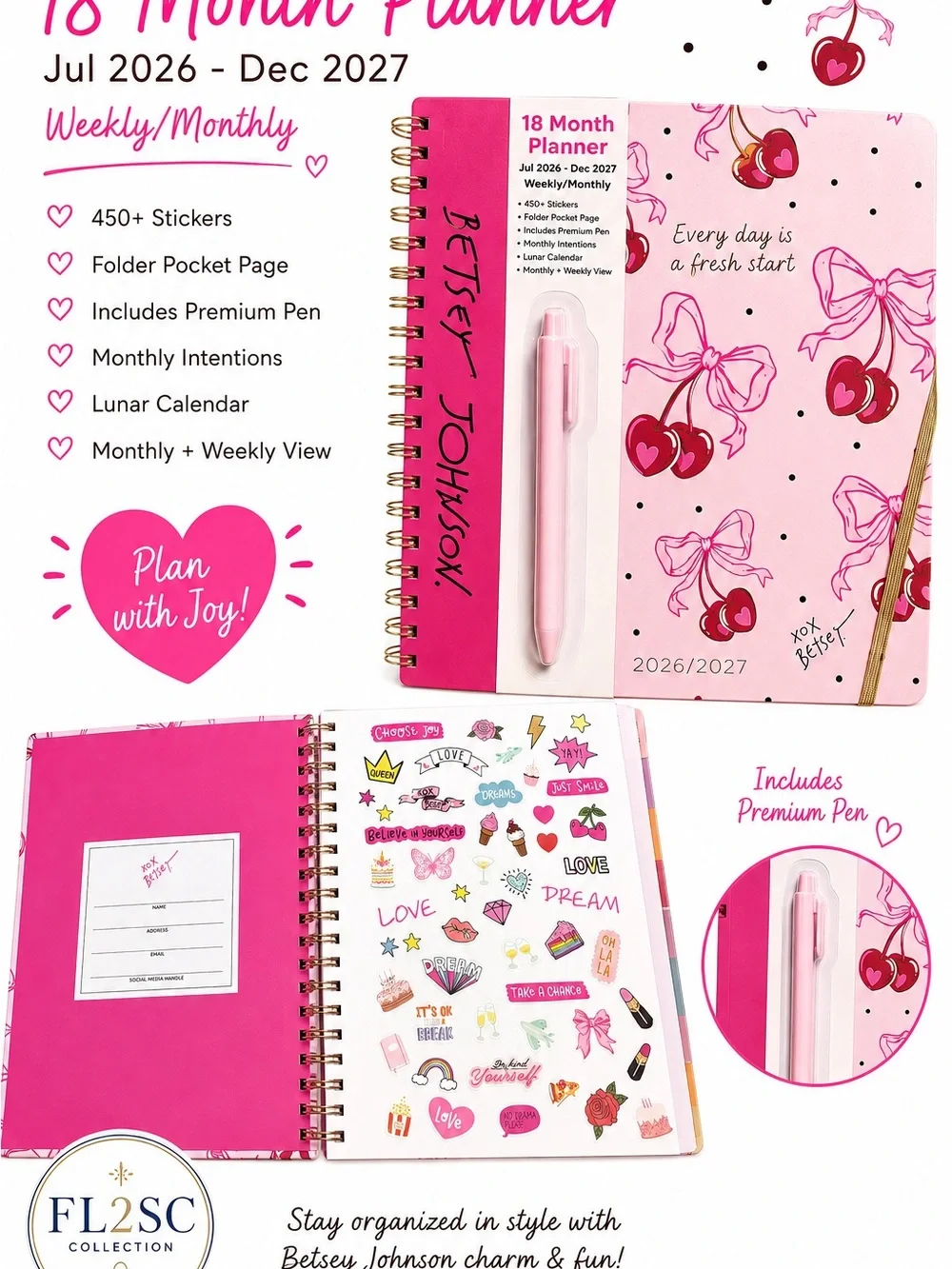 Betsey Johnson 18 month Planner